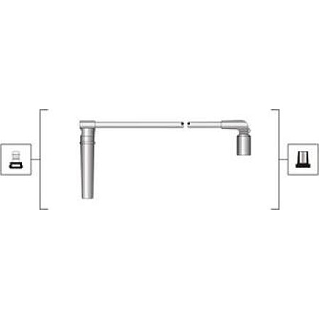 Set cablaj aprinder Ignition leads set CHEVROLET AVEO - KALOS CRUZE REZZO DAEWOO KALOS LANOS NUBIRA FSO LANOS 1.4-1.6 02.9 DAEWOO KALOS (KLAS), Hatchback, 09.2002 - Magneti Marelli 941319170006