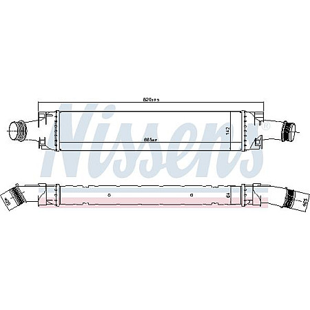 Admisie racitor de aer Intercooler AUDI A4 ALLROAD B9 A4 B9 A5 A6 C8 A7 Q5 2.0-3.0H 05.15- AUDI A5/S5 II (F5A, F5F), Sportback, 06.2016 - Nissens 961466