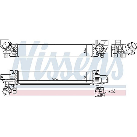 Admisie racitor de aer Intercooler BMW 2 F45 X1 F48 X2 F39 MINI COUNTRYMAN F60 1.5H 11.14- BMW X1 - II (F48), Turism, 11.2014 - Nissens 961233