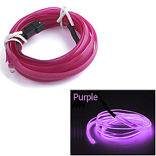 Fir Neon Auto "EL Wire" culoare Mov, lungime 2M, alimentare 12V, droser inclus