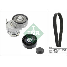 Set curea transmisie cu caneluri V-belts set with rollers fits. AUDI A1 A3 SEAT ALTEA ALTEA XL LEON TOLEDO IV SKODA OCTAVIA II R VW SCIROCCO III (137, 138), Compartiment, 05.2008 - 11.2017 INA 529 0505 10