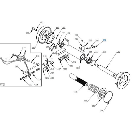 Accesorii si piese masina de echilibrat Evert cu laser scut de plastic lingura CB968B echilibrist numarul parte: 5503004 in sistemul nr 206 EVERT EVERTZT5503004