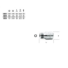 "Tubulare si accesorii Tubulara: 1/4"" ->" BETA BE895/1