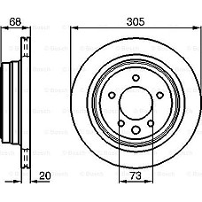 Disc frana JAGUAR VANDEN PLAS (NAW), Sedan, 09.1981 - 12.2009 BOSCH 0 986 478 660