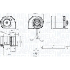 Ventilator. habitaclu Suflanta de aer MERCEDES SPRINTER 2-T B901 B902 SPRINTER 35-T B906 SPRINTER 3-T B903 SPRINT MERCEDES-BENZ SPRINTER (905), Camion de gunoi, 04.2001 - Magneti Marelli 069412325010