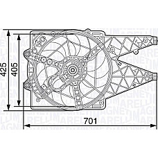 Ventilator. radiator Ventilator radiator cu carcasa FIAT DOBLO DOBLO CARGO DUCATO OPEL COMBO TOUR COMBO-MINIVAN 1 FIAT DOBLO (263_), Dubita, 11.2009 - Magneti Marelli 069422472010