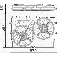 Ventilator. radiator Ventilator radiator cu carcasa FIAT DUCATO 2.2D-2.3D-3.0D 07.06- FIAT DUCATO (244_), Autobuz, 04.2002 - Magneti Marelli 069422582010