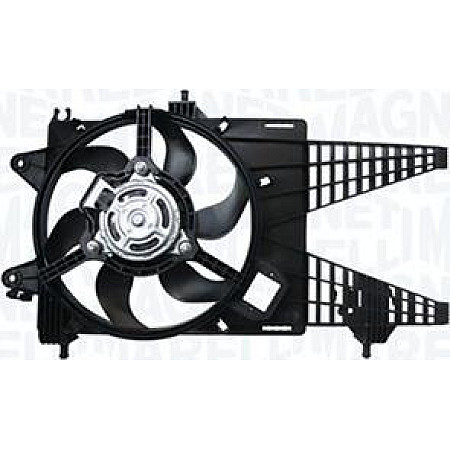 Ventilator. radiator Ventilator radiator cu carcasa FIAT IDEA PUNTO LANCIA MUSA YPSILON 1.3D-1.9D 02.00- FIAT PUNTO II (188_), Hatchback, 09.1999 - 07.2012 Magneti Marelli 069422704010
