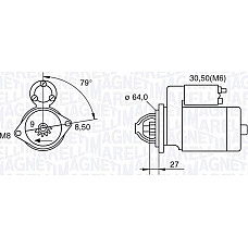 Electromotor 12V 13kW ALFA ROMEO MITO FIAT 500 500 C DOBLO DOBLO-MINIVAN FIORINO-MINIVAN GRANDE PUNTO IDEA L OPEL COMBO (COMBO-C), Box/MPV, 10.2001 - Magneti Marelli 063280045010