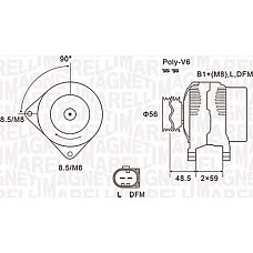 Alternator 14V 120A AUDI A2 SEAT AROSA CORDOBA IBIZA III IBIZA IV IBIZA IV SC SKODA FABIA I FABIA I PRAKTIK FABIA SKODA FABIA II (542), Hatchback, 12.2006 - 12.2014 Magneti Marelli 063731644010