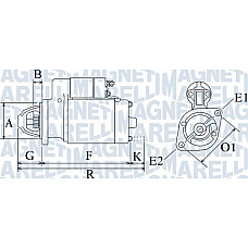 Electromotor 12V 09kW se potriveste. HYUNDAI ACCENT ACCENT I ACCENT II ACCENT III COUPE I ELANTRA III LANTRA I LANTRA II PO MITSUBISHI LANCER I (A7_), Sedan, 02.1973 - 09.1979 Magneti Marelli 063720349010