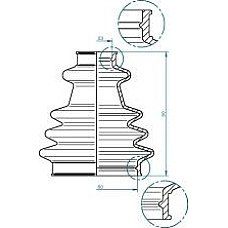 Burduf cauciuc, articulatie planetara VAUXHALL VECTRA Mk II (Z02), Turism, 10.2003 - 05.2009 Lobro 190969