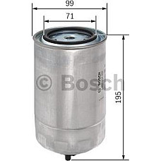 Filtru combustibil IVECO STRALIS (E2N 6X2 260S Y/FP-GV), 02.2002 - BOSCH 1 457 434 402