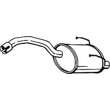 Amortizor zgomot mijloc-spate Toba finala esapament FIAT 500 500 C 1.4 10.07- FIAT 500 (312_), Hatchback, 07.2007 - Bosal 148-187