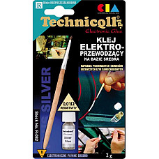 Adeziv universal electro-conductoare 2g destinat pentru: circuite electrice si electronice incalzirea lunetei contine argint TECHNICQLL TE R-082 2G
