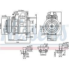 Compresor. climatizare Air-conditioning compressor MERCEDES SK 11.0D-9.6D 07.87-09.96 MERCEDES-BENZ SK, 07.1987 - 09.1996 Nissens 890028