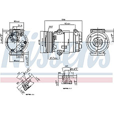 Compresor. climatizare Air-conditioning compressor RENAULT GRAND SCENIC II MEGANE II MEGANE II-KOMBI SCENIC II 1.9D-2.0 11 RENAULT MEGANE II (EM0/1_), Sabrioleta, 09.2003 - 03.2010 Nissens 89323