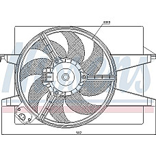 Ventilator. radiator Ventilator radiator cu carcasa FORD C-MAX FOCUS C-MAX FOCUS II 1.4-2.0D 10.03-09.12 FORD C-MAX (DM2), Dubita, 02.2007 - 09.2010 Nissens 85220