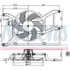 Ventilator. radiator Ventilator radiator cu carcasa DACIA LOGAN LOGAN EXPRESS LOGAN MCV SANDERO RENAULT LOGAN I 1 DACIA LOGAN (US_), Ridica, 03.2008 - Nissens 85709