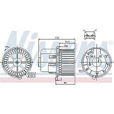 Ventilator. habitaclu Suflanta de aer FORD TRANSIT TRANSIT TOURNEO 2.0-3.2D 06.94-12.14 FORD TRANSIT (E_), Cadru de sprijin, 08.1994 - 07.2000 Nissens 87061