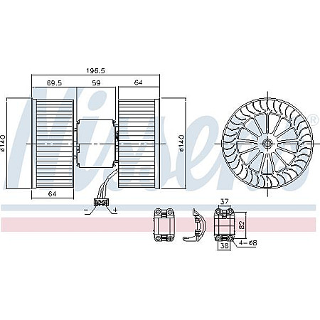 Aeroterma ventilator habitaclu ALPINA B3 (E46), Turism, 03.1999 - 01.2006 Nissens 87196