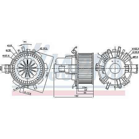 Aeroterma ventilator habitaclu RENAULT MASTER II (JD), Autobuz, 03.1998 - Nissens 87180