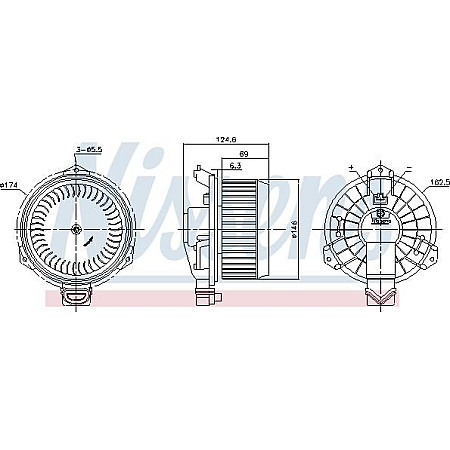 Aeroterma ventilator habitaclu TOYOTA VIOS/YARIS II (_P9_), Sedan, 08.2005 - 12.2013 Nissens 87365