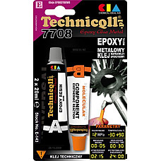 Adeziv pt metal Adeziv metalic chit cu adeziv cu doua componente Epoxy Metal 20 ml 2 buc. metal lichid TECHNICQLL TE E-143 2 X 20 ML