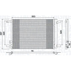 Condensator. climatizare A-C condenser with dryer fits. AUDI A1 A1 CITY CARVER A3 Q2 TT DODGE RAM 1500 SEAT ARONA ATECA IBIZA V SEAT LEON ST (5F8), Estate Van, 01.2013 - Magneti Marelli 350203964000