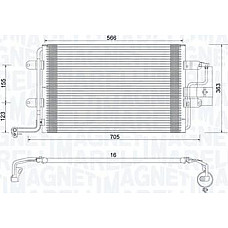 Condensator. climatizare A-C condenser with dryer fits. AUDI A3 TT PEUGEOT 306 SEAT LEON TOLEDO II SKODA OCTAVIA I SUBARU LEGACY AUDI TT (8N9), Roadster, 10.1999 - 06.2006 Magneti Marelli 350203735000