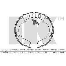 Set saboti frana SUBARU LEGACY OUTBACK (BG), Turism, 01.1996 - 12.1999 NK 2744646