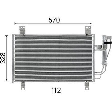 Condensator. climatizare A-C condenser with dryer MAZDA 2 CX-3 1.5-1.5H-2.0 08.14- MAHLE AC 1100 000S
