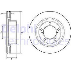 Disc frana Fata Dreapta-Stanga se potriveste. LEXUS LX TOYOTA LAND CRUISER 200 SEQUOIA TUNDRA 4.0-5.7ALK 02.99- TOYOTA TUNDRA II (_K5_, _K6_), Ridica, 11.2006 - Delphi BG9131