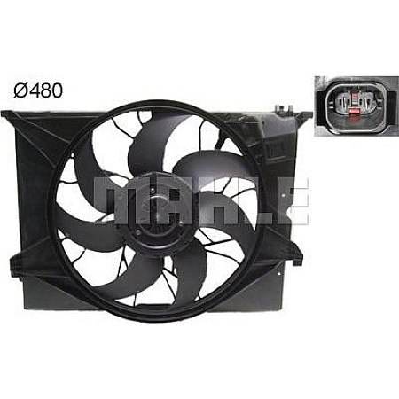 Ventilator. radiator Ventilator radiator cu carcasa MERCEDES S C216 S W221 2.2D-5.5 10.05-12.13 MERCEDES-BENZ S-CLASS (W221), Sedan, 09.2005 - 12.2013 MAHLE CFF 486 000S