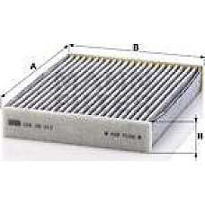 Filtru. aer habitaclu Filtru habitaclu cu carbon activat DACIA DOKKER DOKKER EXPRESS-MINIVAN LODGY NISSAN X-TRAIL DACIA DOKKER Express (SD), Box/MPV, 11.2012 - Mann-Filter CUK 25 012