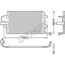 Condensator. climatizare A-C condenser with dryer AUDI A3 TT VW BORA BORA I GOLF IV NEW BEETLE 1.4-3.2 09.96-12.13 VW GOLF IV (1E7), Sabrioleta, 06.1998 - 12.2002 Denso DCN32022