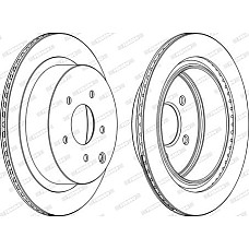 Disc frana Set discuri de frana 2 buc. Spate Dreapta-Stanga se potriveste. INFINITI EX FX G JX M M37 M45 Q50 Q60 Q70 QX50 I QX60 NISSAN ELGRAND (E52), Dubita, 09.2010 - Ferodo DDF1506C