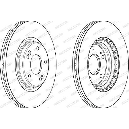 Suport acumulator Set disc de frana 2 buc. Fata Dreapta-Stanga HYUNDAI ELANTRA VI I30 KONA KONA-SUV TUCSON TUC KIA CEED (CD), Sportswagon, 03.2018 - Ferodo DDF2680C
