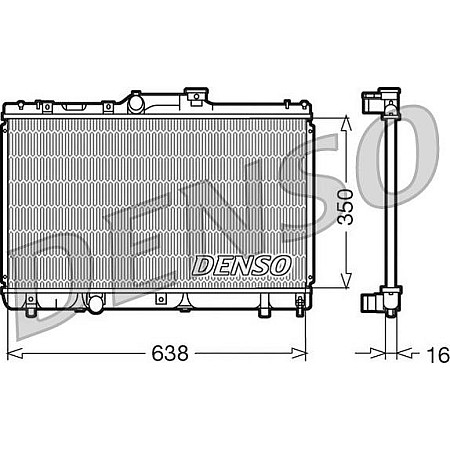 Radiator. racire motor Radiator motor se potriveste. TOYOTA CELICA COROLLA 1.3-1.8 TOYOTA COROLLA VII (_E10_), Liftback, 05.1992 - 12.1999 Denso DRM50013