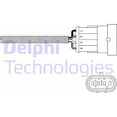 Sonda lambda numar fire 4 300mm ABARTH 500 - 595 - 695 500C - 595C - 695C GRANDE PUNTO ALFA ROMEO 14 FIAT DOBLO (263_), Cargo, 02.2010 - Delphi ES20302-12B1