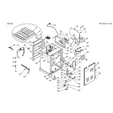 Accesorii si piese masina de echilibrat Evert panoul superior din plastic privind greutatea CB460 echilibrist numarul parte: 6008701 in sistemul No. 1 EVERT EVERTZT6008701