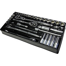 Unelte (inserturi) pentru carucioare Introduceti tava cu instrumente pentru carucior 3/8 setul de instrumente 38 szt. dimensiune cartus: 190x380 mm HANS TT-38