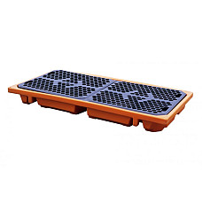 Unelte de depozitare lubricanti si vaseline TITAN EKO Podea de lucru pod 2 butoaie capacitate 112l dimensiuni 1410x760x140 mm portocaliu TITAN EKO SDW00112OR/2D