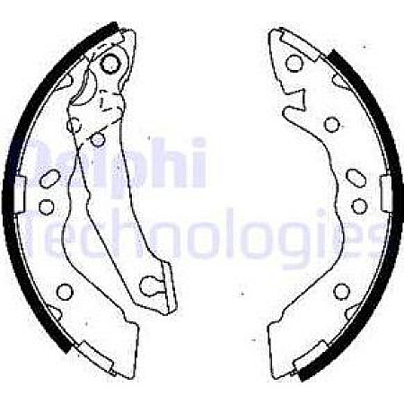 Set saboti frana spate se potriveste. HYUNDAI ACCENT ACCENT I PONY PONY - EXCEL 1.3-1.5 10.89-01.00 HYUNDAI ACCENT I (X-3), Hatchback, 05.1994 - 12.2002 Delphi LS1836