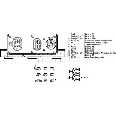 Unitate de control.bujii incandescente Controler - releu al dopurilor incandescente RENAULT LAGUNA I 1.9D-2.2D 11 RENAULT LAGUNA I (B56_, 556_), Hatchback, 11.1993 - 08.2002 MAHLE MHG 48