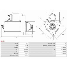 Electromotor VW GOLF VI (5K1_), Van, 10.2008 - 11.2012 AS-PL S0458