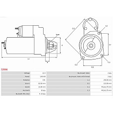 Electromotor AUDI A4 (8H7, B6, 8HE, B7), Sabrioleta, 01.2002 - 12.2009 AS-PL S3066