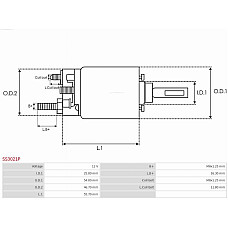 Solenoid, electromotor AS-PL SS3021P