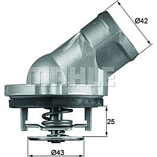 Termostat.lichid racire Termostat sistem racire 87C MERCEDES C CL203 C W202 C W203 C T-MODEL S202 C T-MODEL S203 MERCEDES-BENZ CLS Shooting Brake (X218), Turism, 10.2012 - 12.2017 MAHLE TI 45 87D