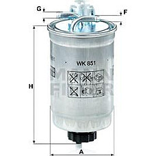 Filtru combustibil FORD GALAXY I GALAXY MK I 1.9D 03.95-05.06 SEAT IBIZA II (6K1), Hatchback, 03.1993 - 05.2002 Mann-Filter WK 851